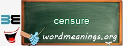 WordMeaning blackboard for censure